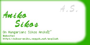 aniko sikos business card